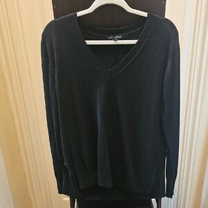 Banana Republic Black V-Neck Sweater
